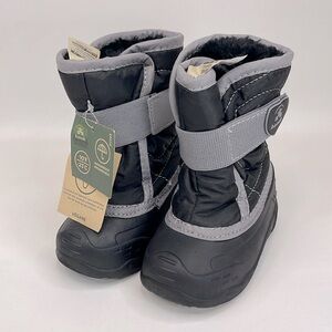 Baby Toddler Kamik Snowbug Grey Black Winter Snow Boots Size 6